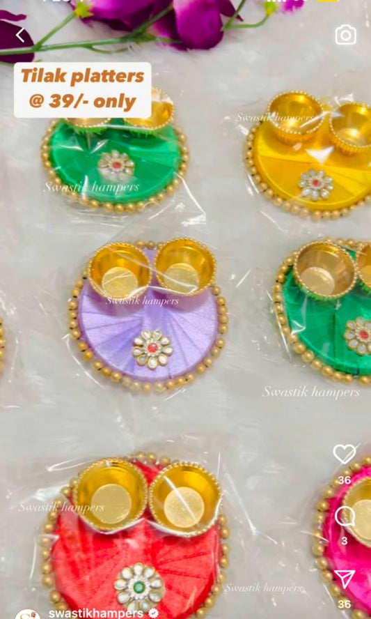 Tilak plate (assorted color only)