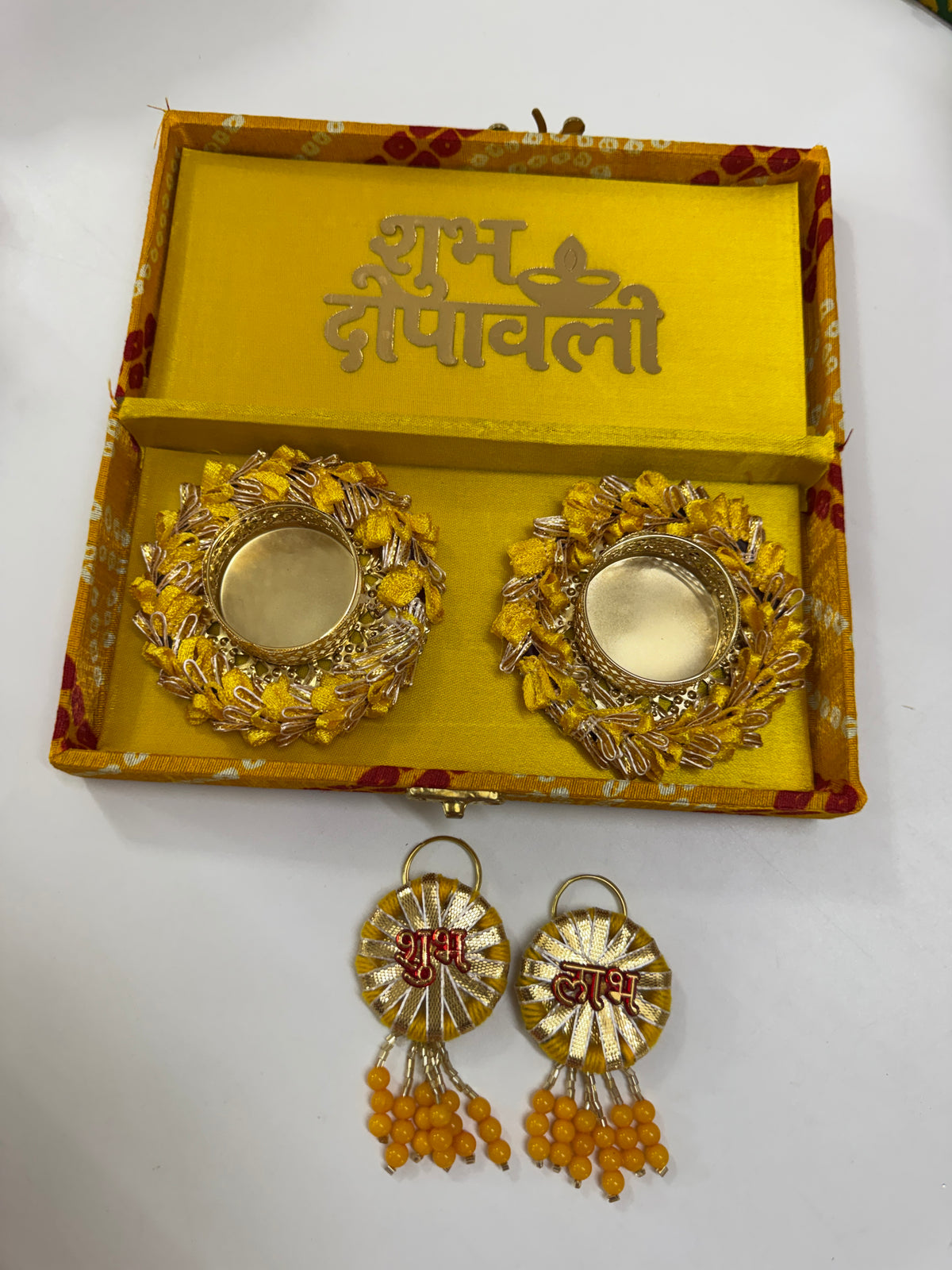 Shubh Deepawali Premium Diya Hamper | Colour-Coordinated Festive Gift Box