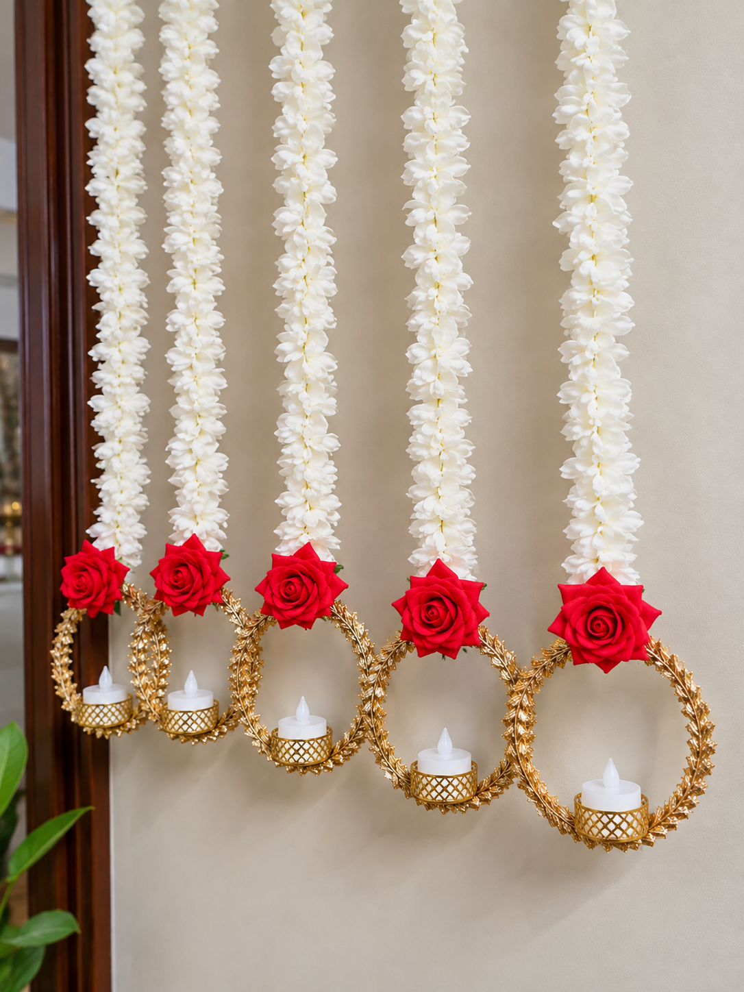 Decorative Gota and Rose Jasmine hanging ( 1 Pair )