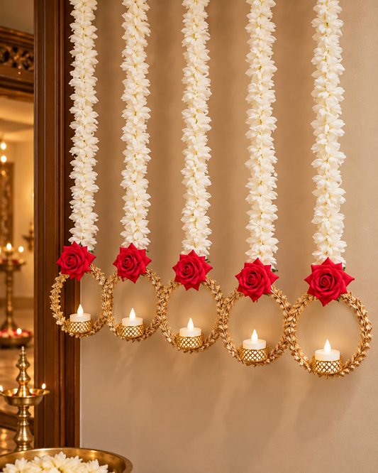 Decorative Gota and Rose Jasmine hanging ( 1 Pair )