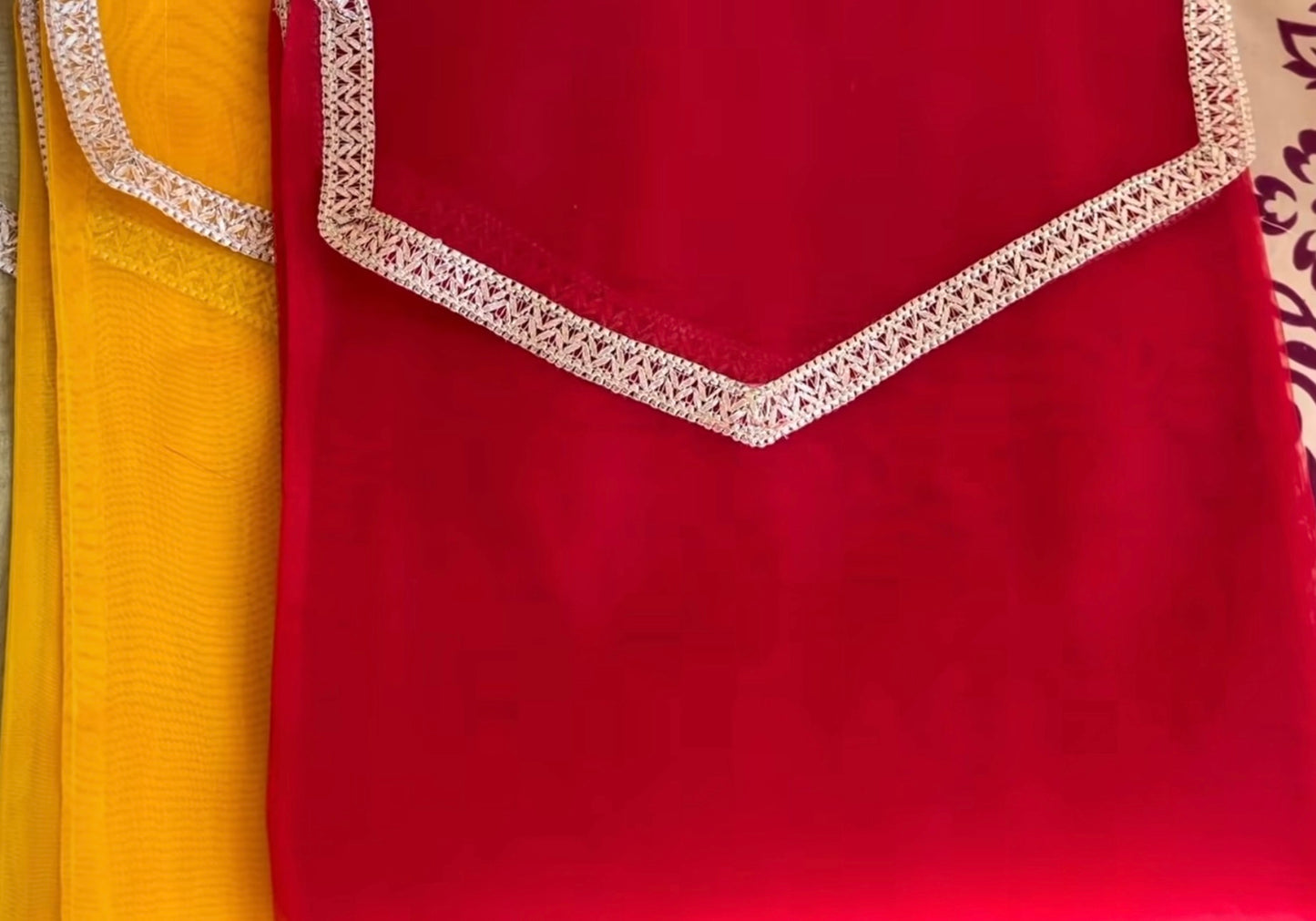Organza Saree Cover with Lace Border | Saree Gifting Cover for Wedding & Trousseau Packing