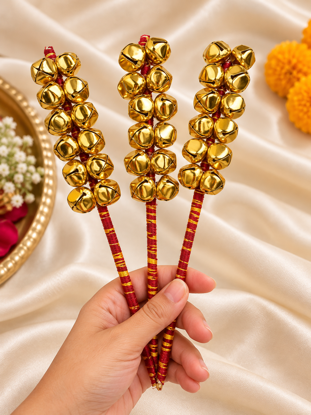 Moli / Kalava Ghungroo Stick for Phera, Varmala &amp; Couple Entry