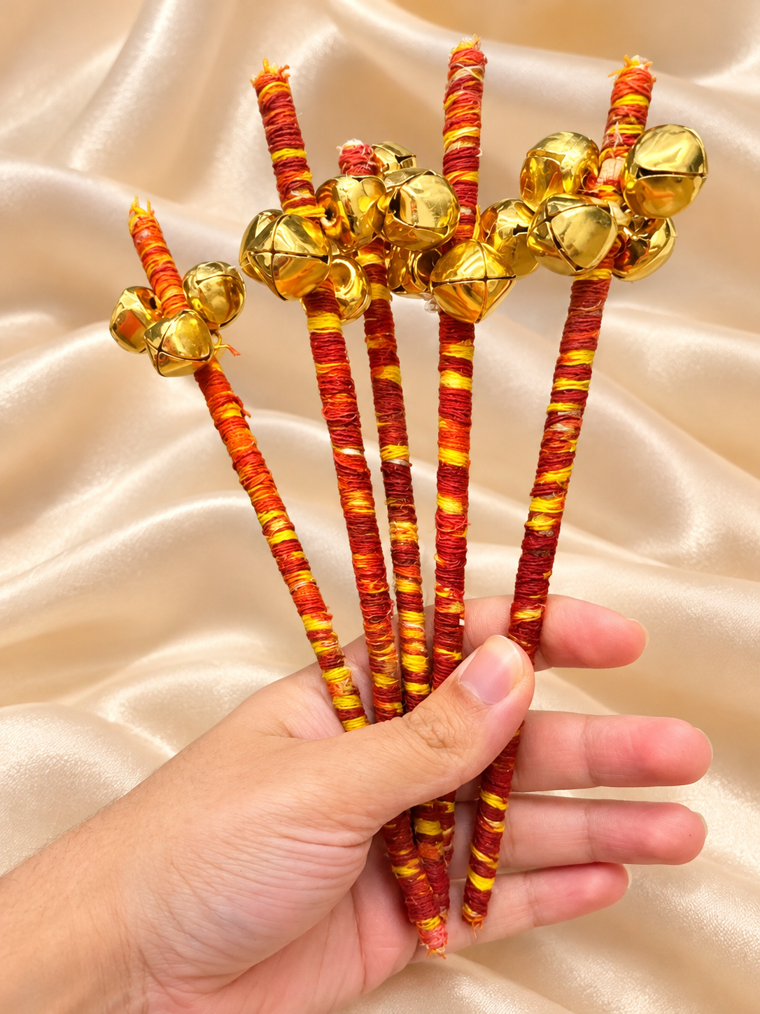 Mauli Ghungroo Stick / Traditional Shagun Rattle for Phera, Baraat &amp; Couple Entry