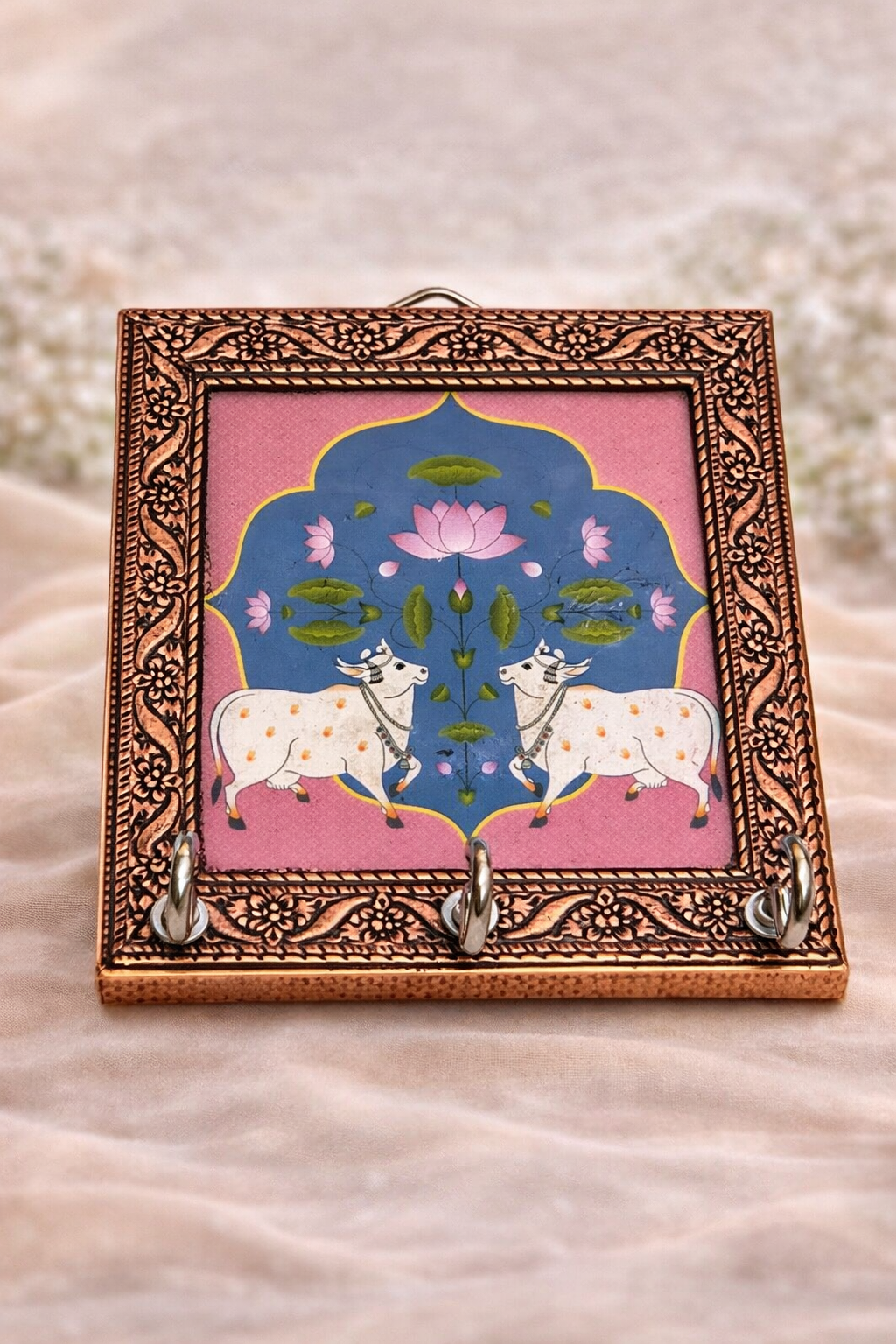 Pichwai Meenakari Wall Decor / Key Holder
