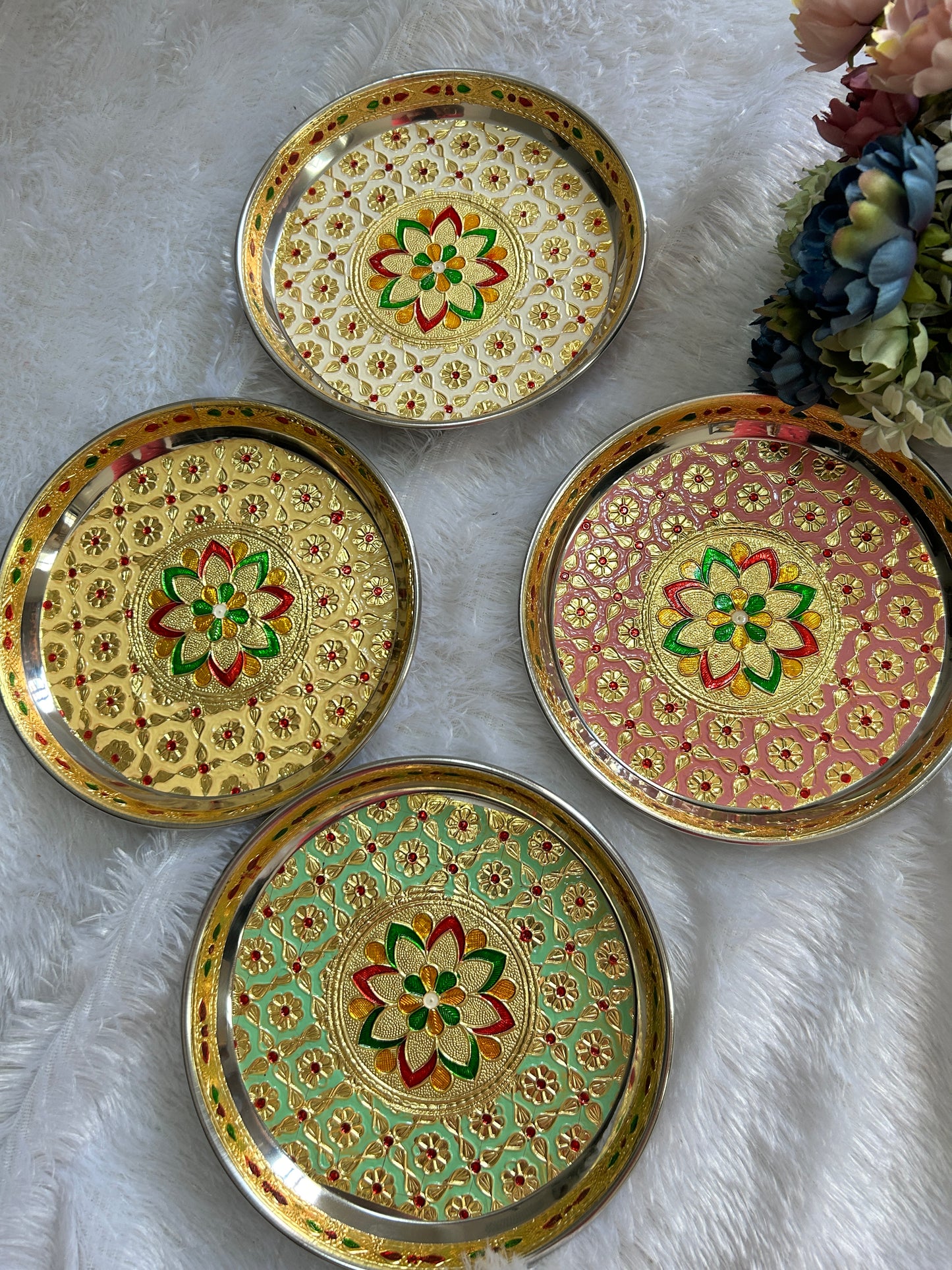 Meenakari Steel Plate – 7 Inch