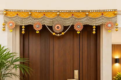 Premium Bandhanwar Banderwal | Gota, Mirror, Pearl & Kundan Work Toran