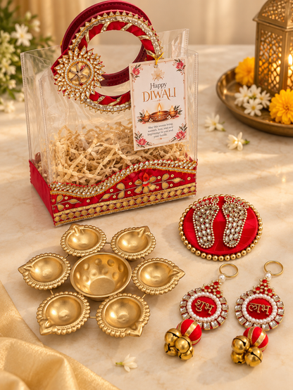 Traditional Premium Diwali Hamper with Designer PVC Bag & Festive Décor