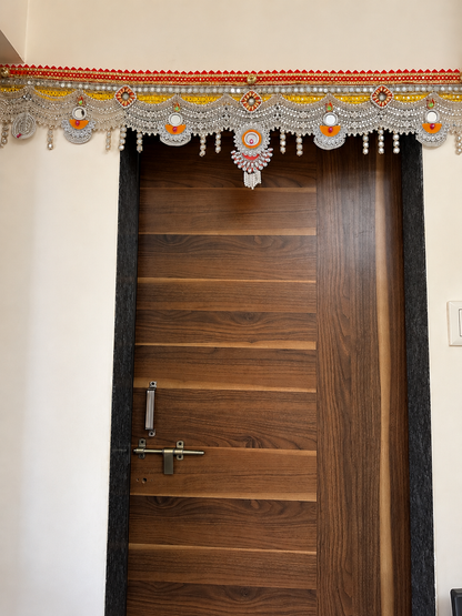 Premium Traditional Kundan & Pearl Toran – 52 Inches
