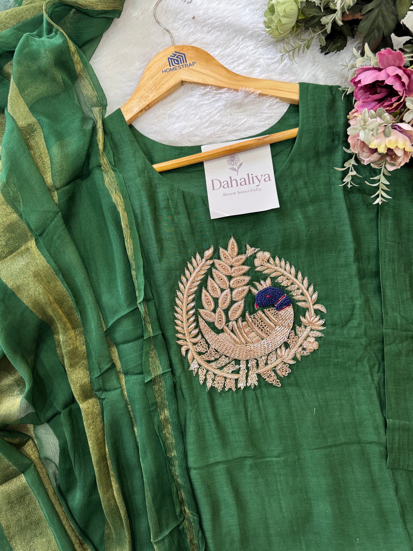 "MAYOOR" Premium Mul Chanderi Festive A Line Suit Set