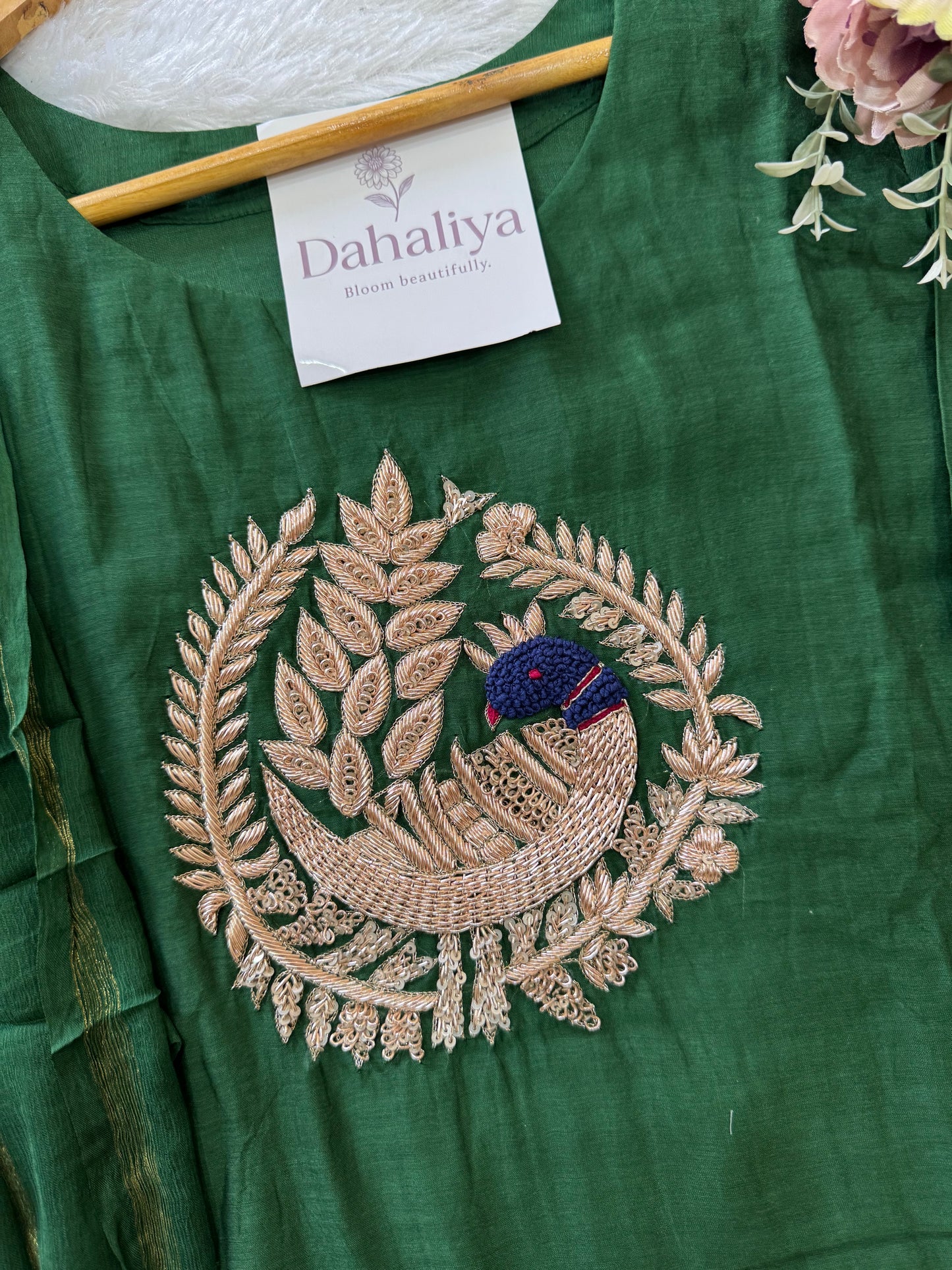 "MAYOOR" Premium Mul Chanderi Festive A Line Suit Set