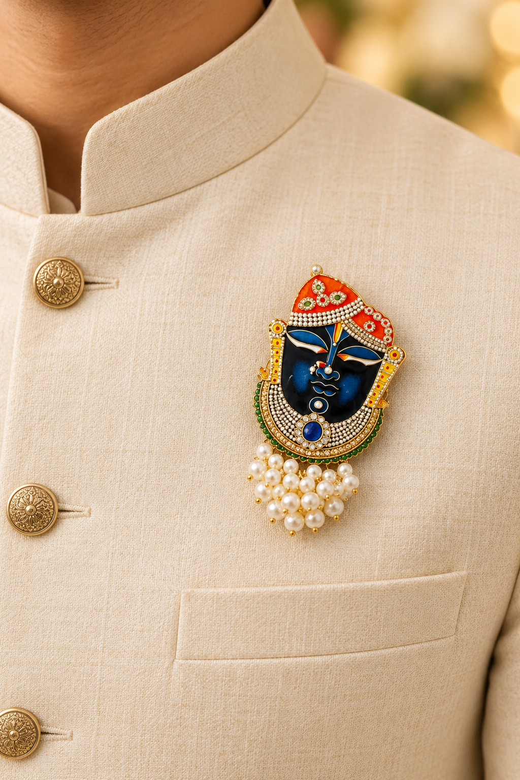 Shreenathji Brooch