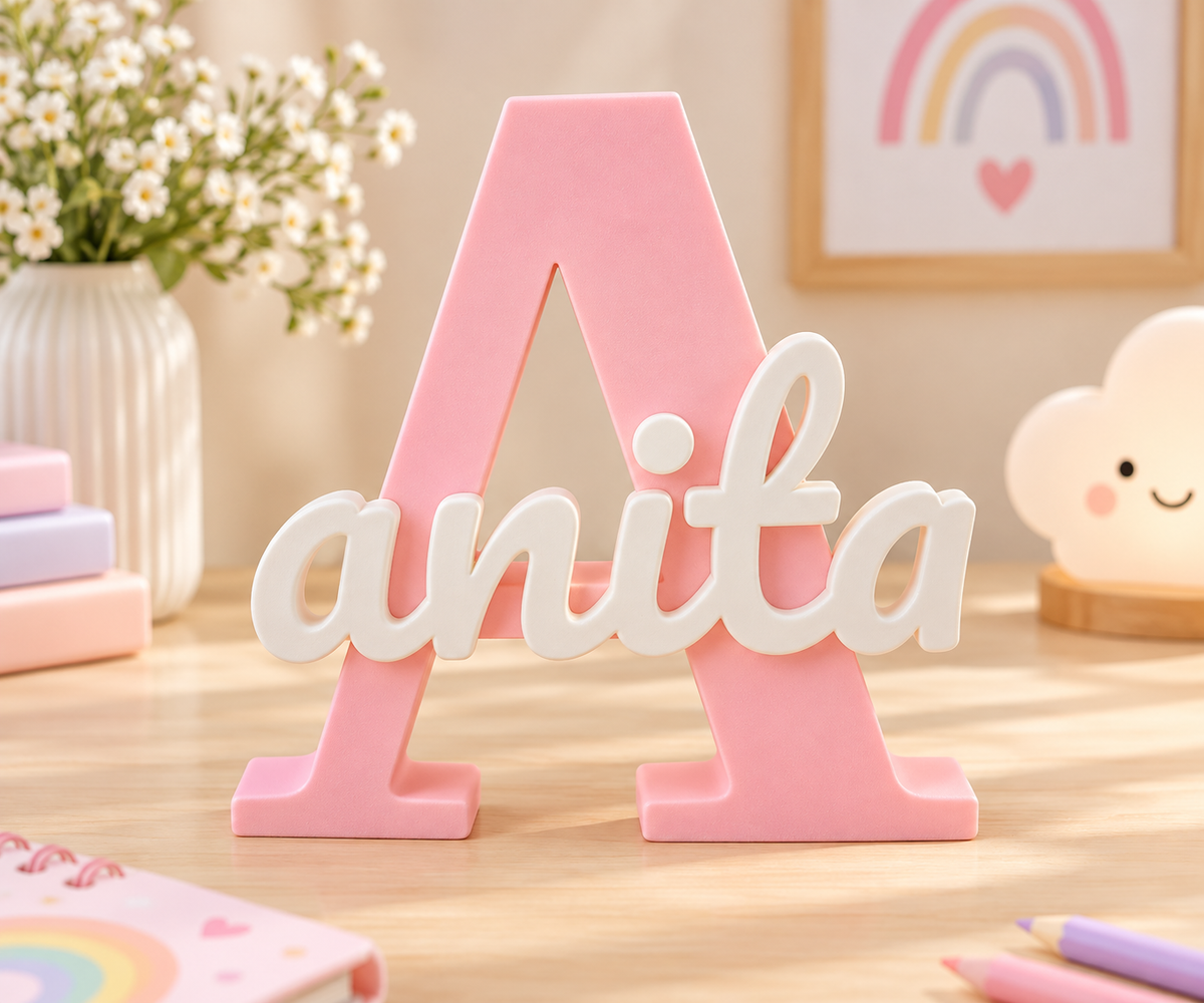 Personalised 3D Printed Name Stand for Branding & Gifting