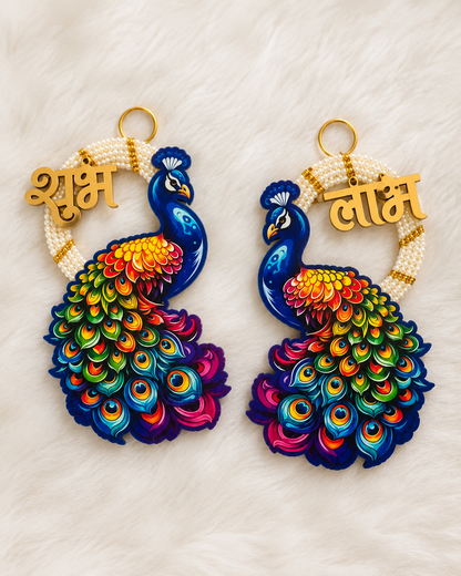 Peacock Shubh Labh Pair