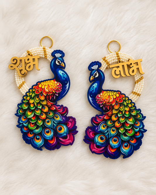 Peacock Shubh Labh Pair