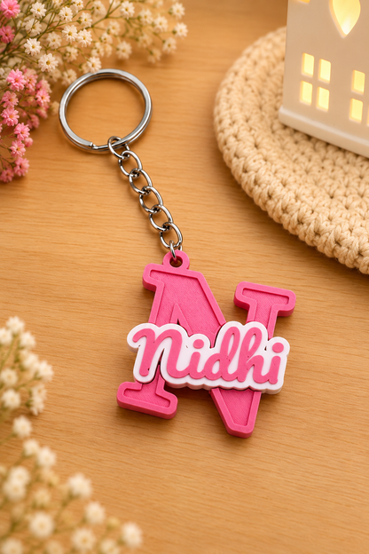 Personalized Initial Name Keychain