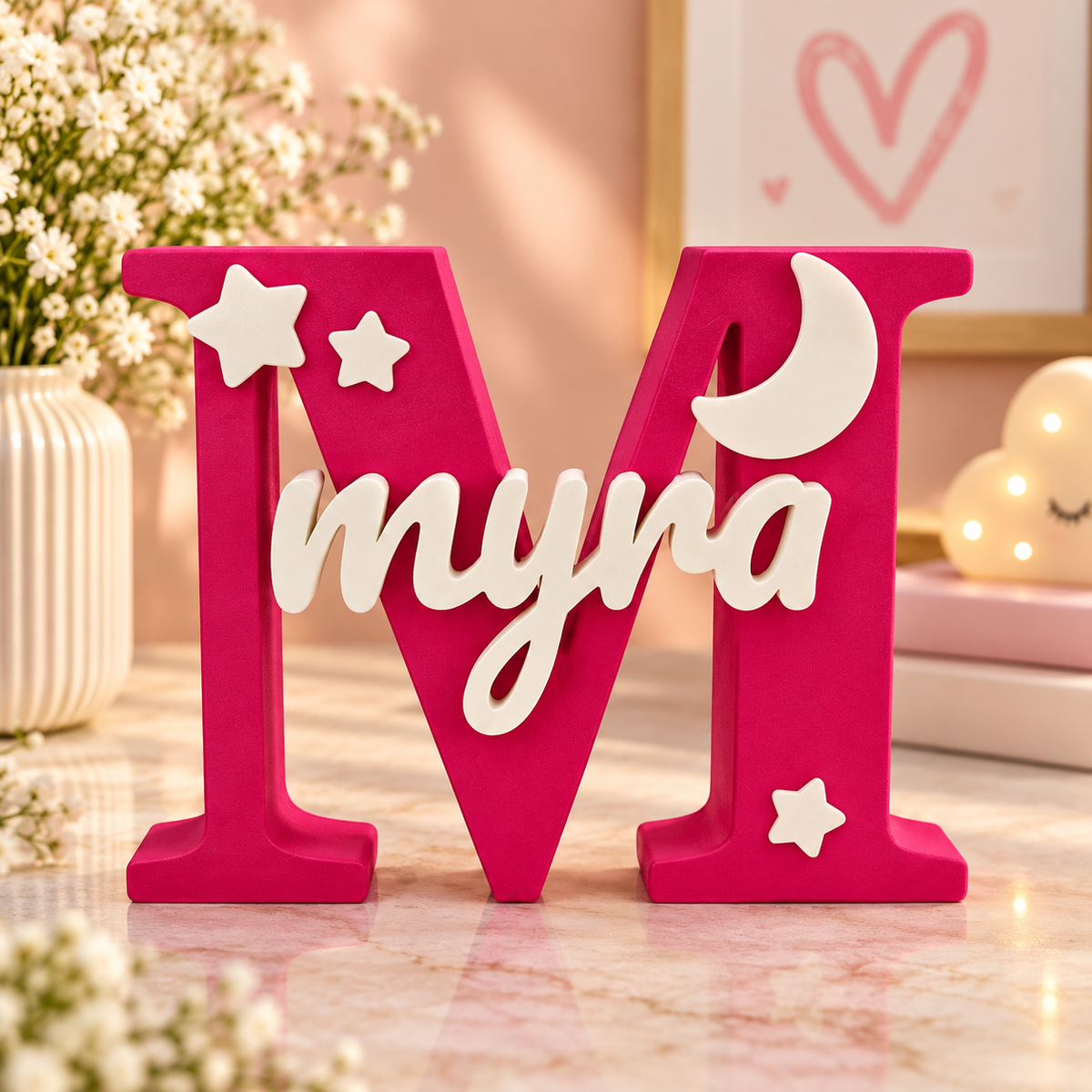 Personalised Moon &amp; Stars Name Stand 🌙⭐✨