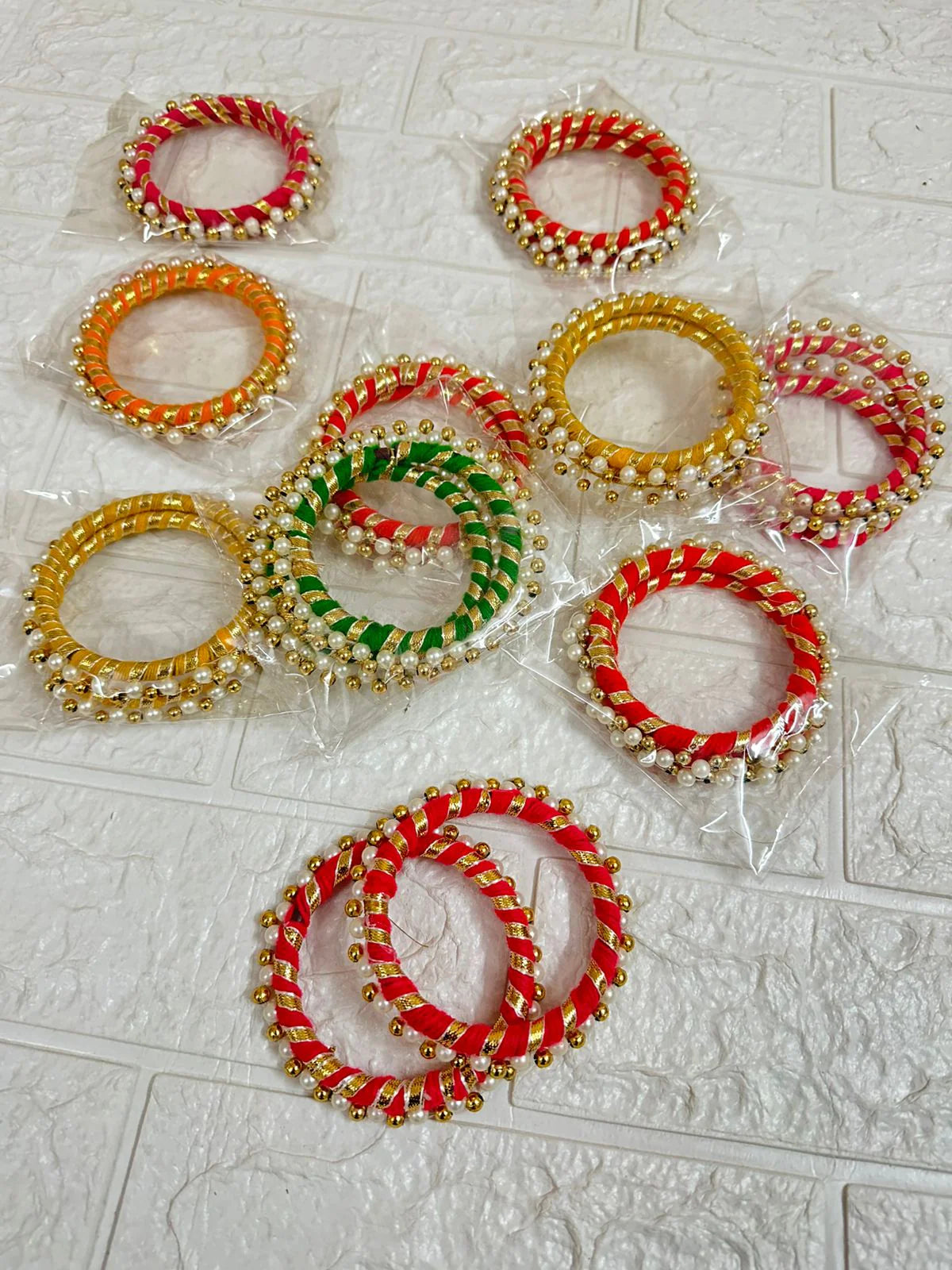 Gota beads bangles pair
