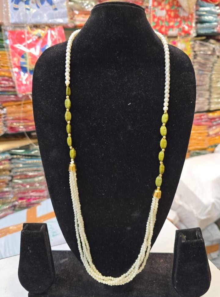 Elaichi and pearl multilayer mala