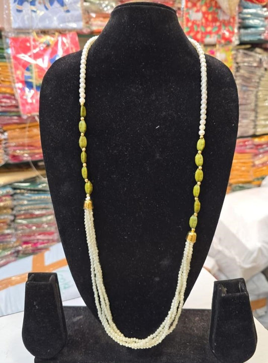 Elaichi and pearl multilayer mala