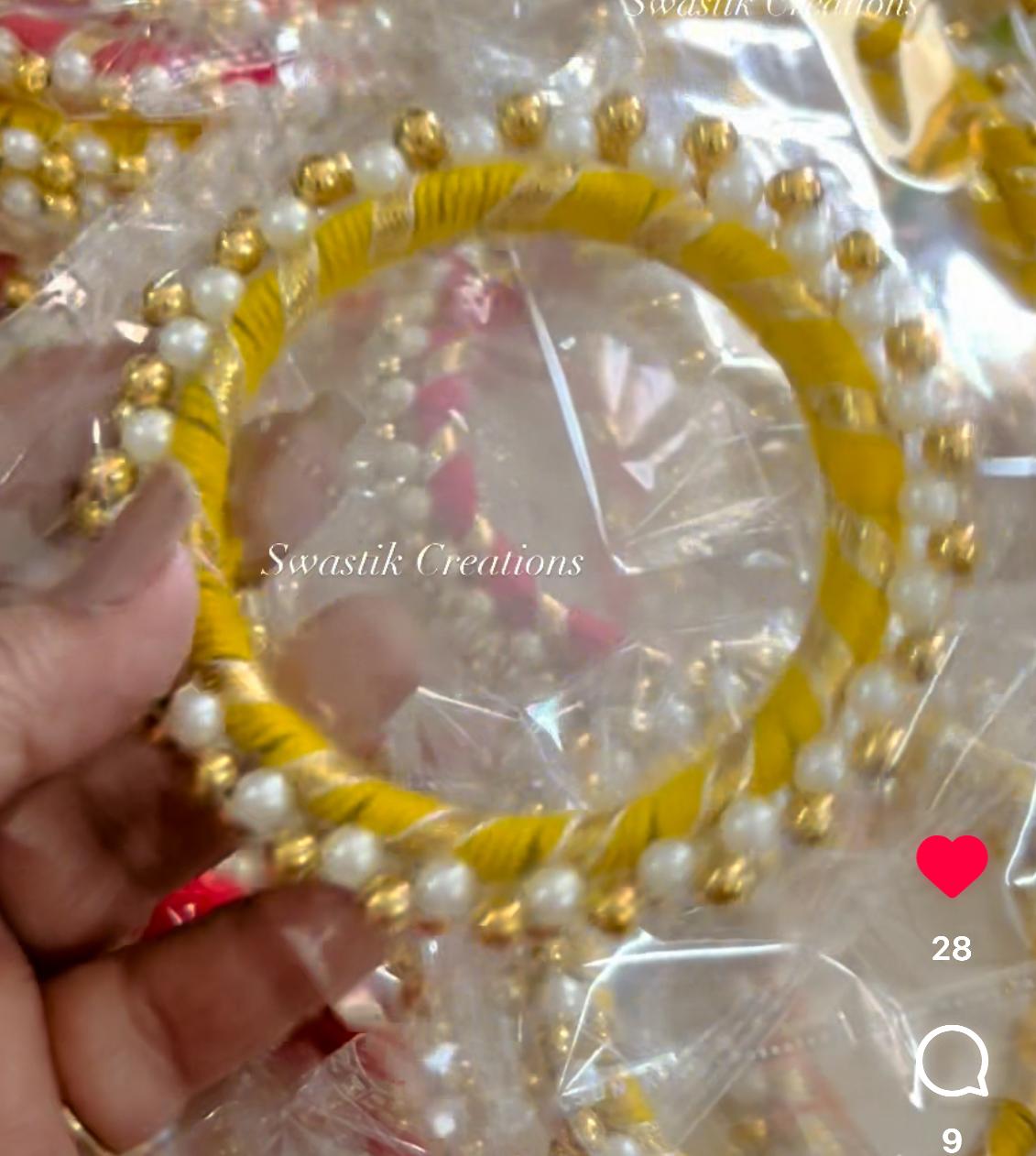 Gota beads bangles pair