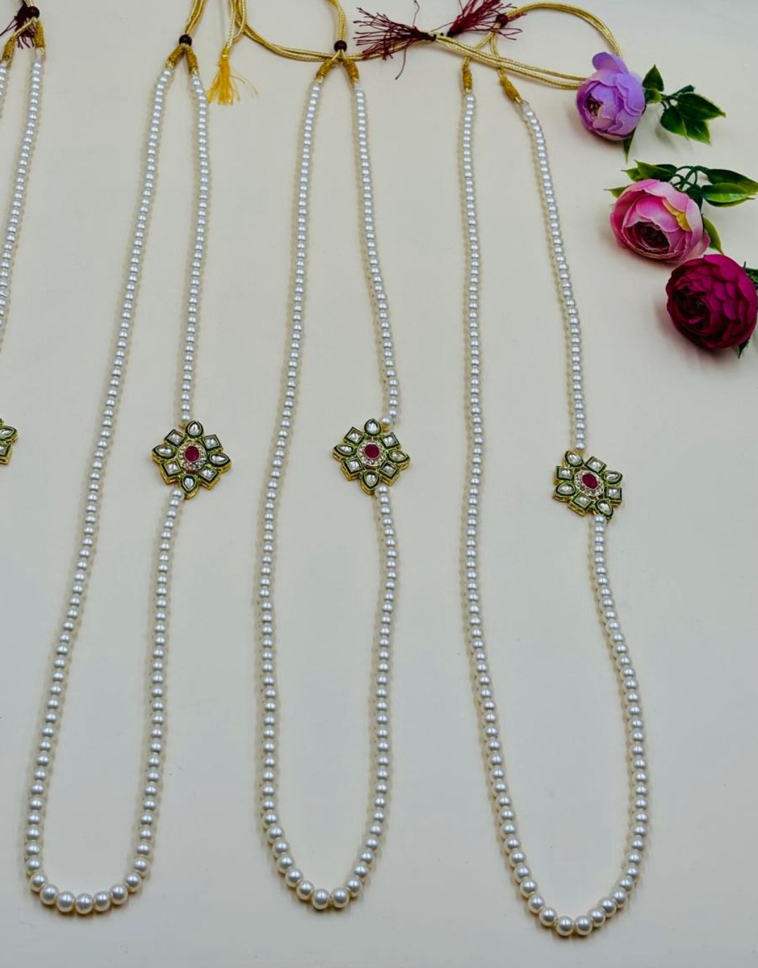 Premium Pearl & Kundan Mala for Baraat Welcome | Wedding Garland