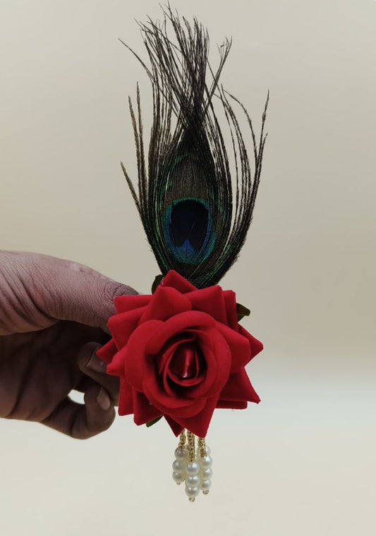 Rose pearl broch